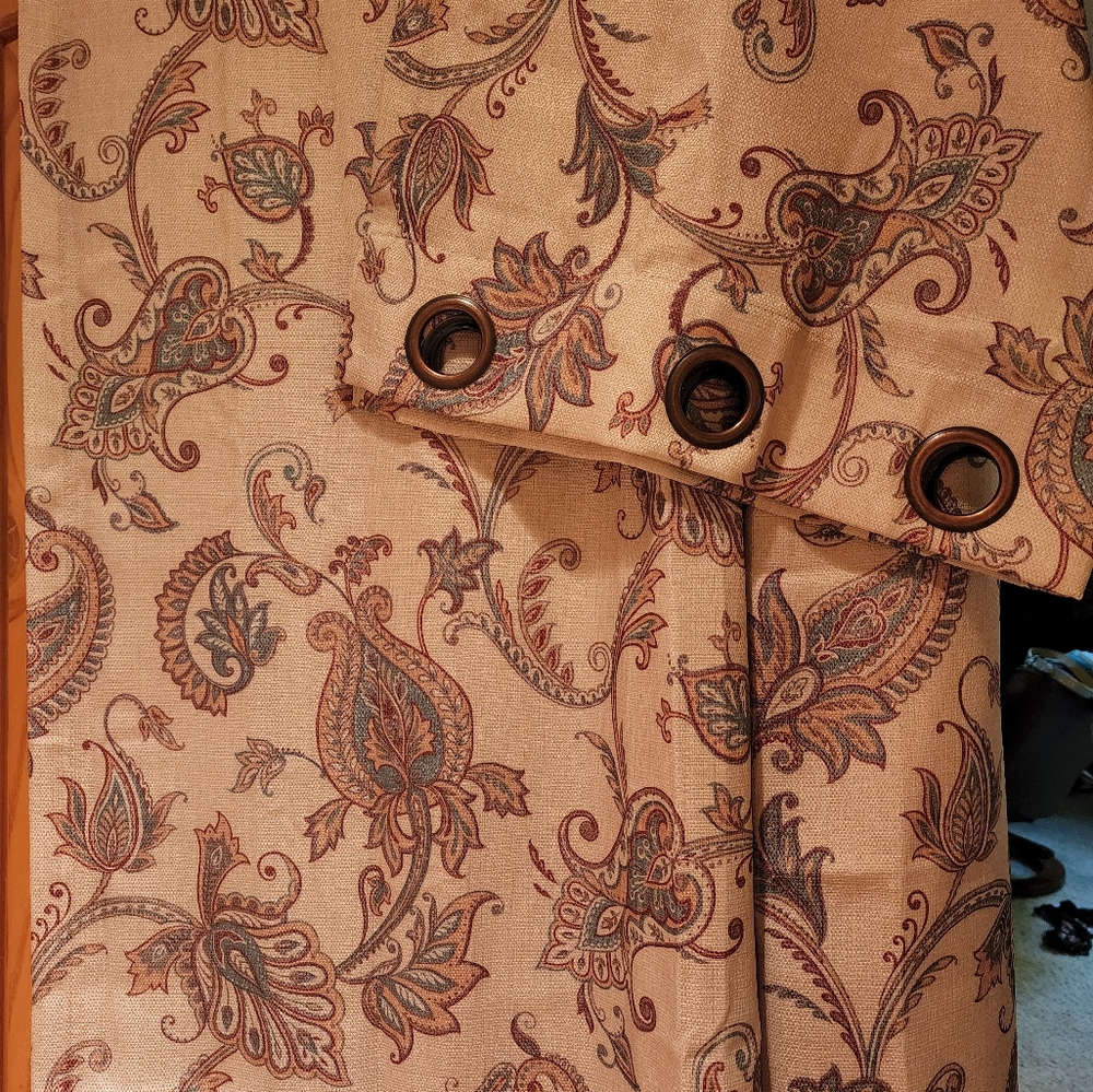 Paisley Rod Pocket Curtains